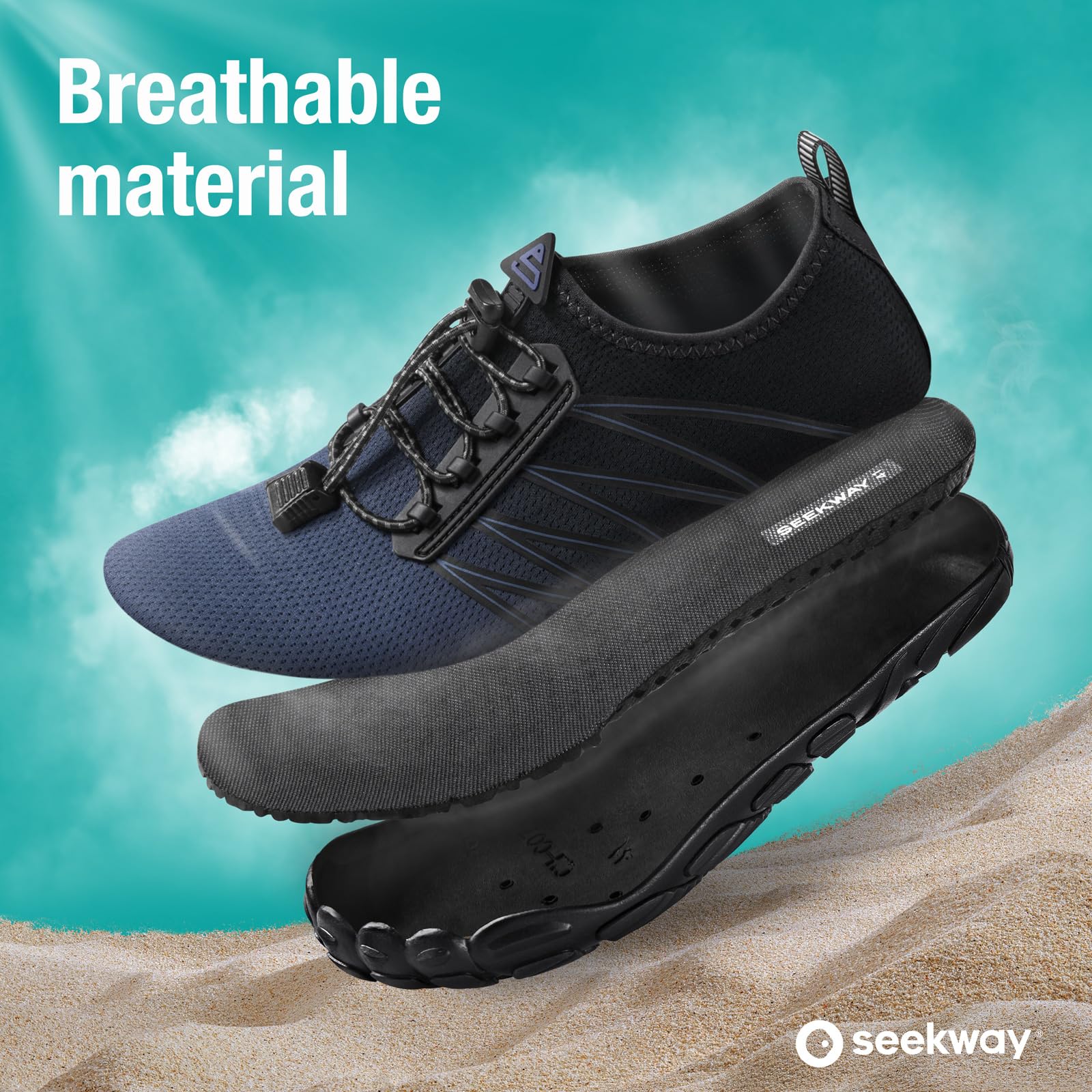 SEEKWAY Water Shoes for Women Adult Quick-Dry Aqua Sock Barefoot Men for Beach Swim River Pool Lake Hiking Kayaking Surfing