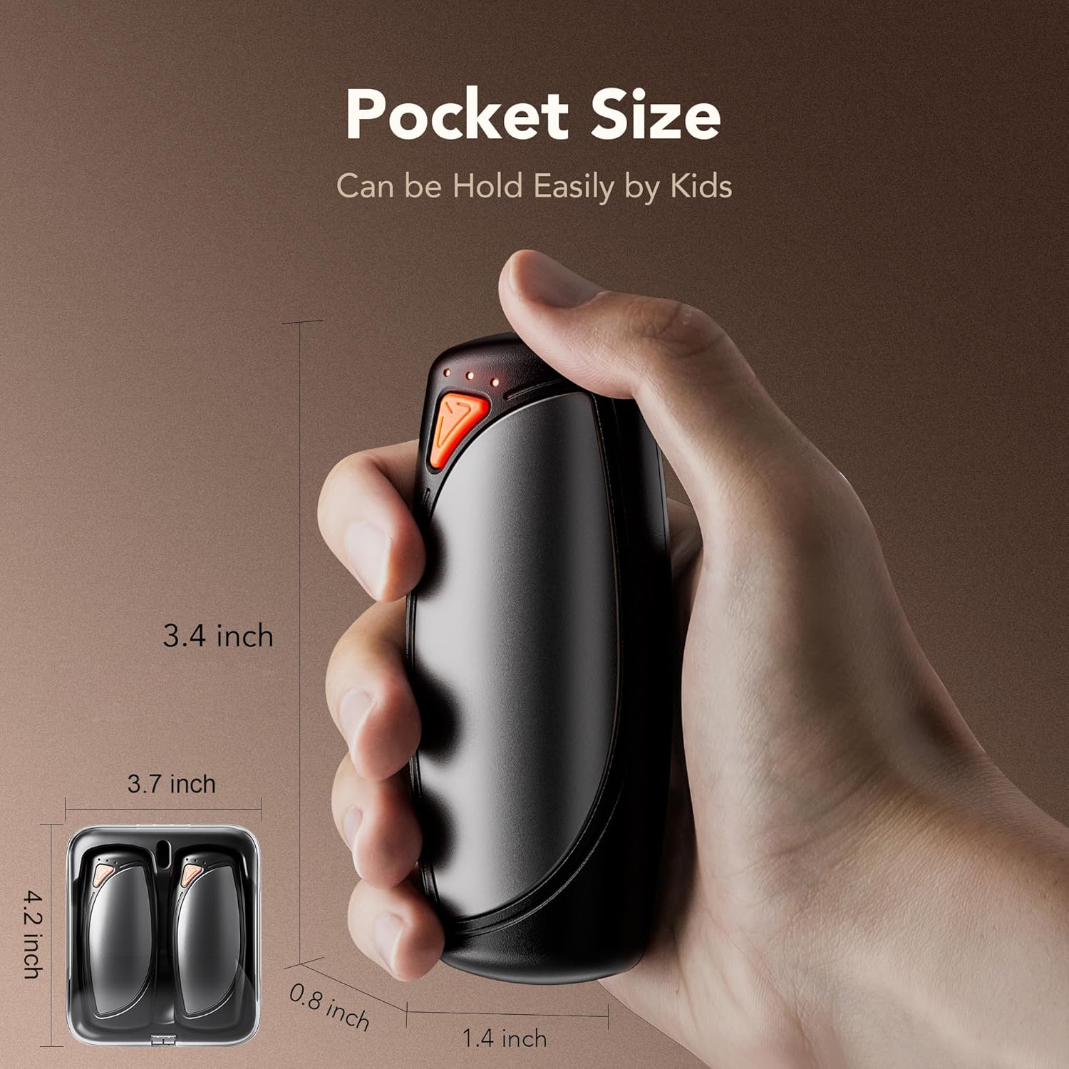 Skiennix Rechargeable Hand Warmers - Double-Sided Heating with 14000mAh Battery | Perfect for Camping & Gifts