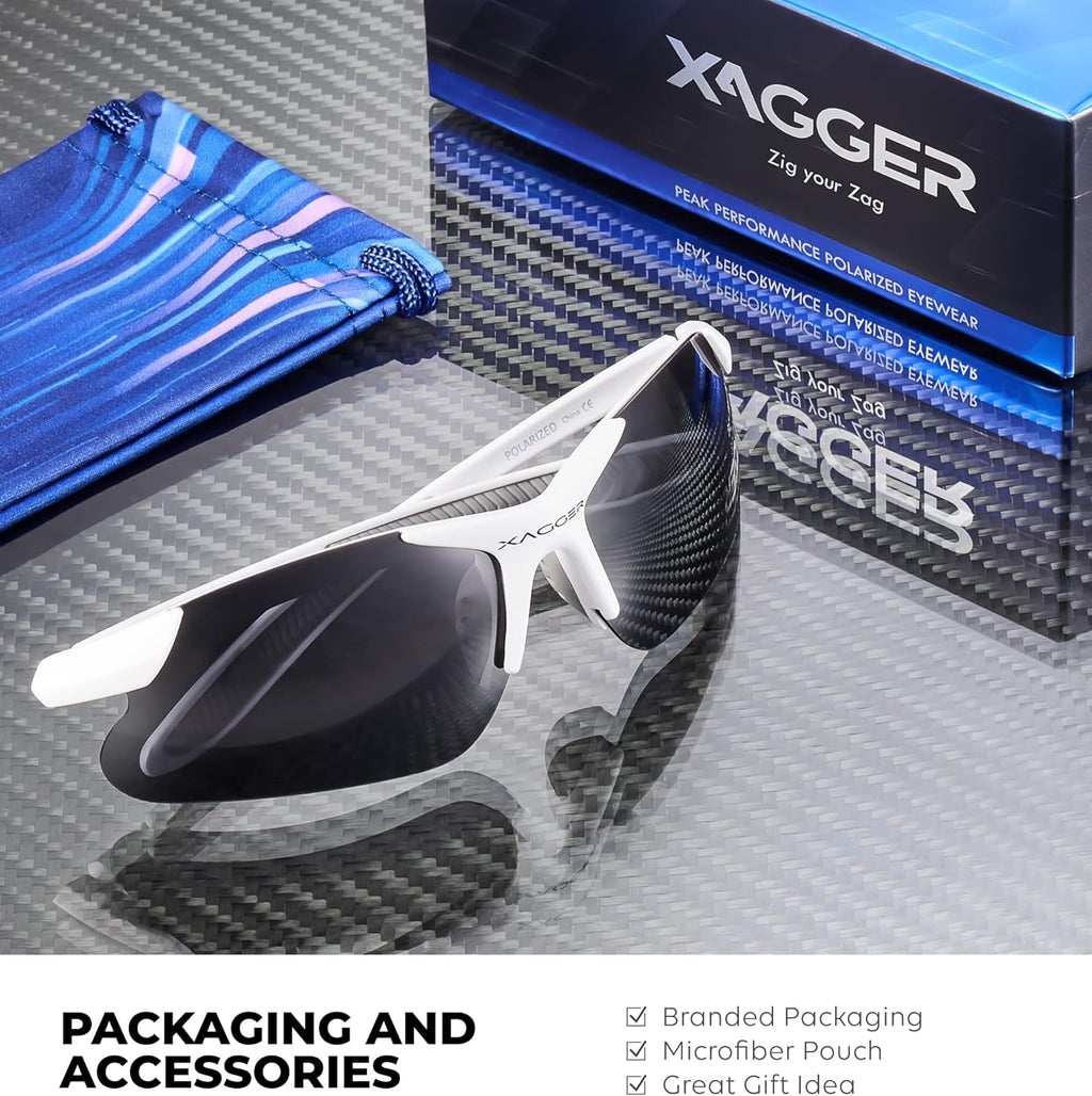 Xagger Kids Polarized Sports Sunglasses - Lightweight TR90 Frame for Boys & Girls | Ideal for Baseball & Softball