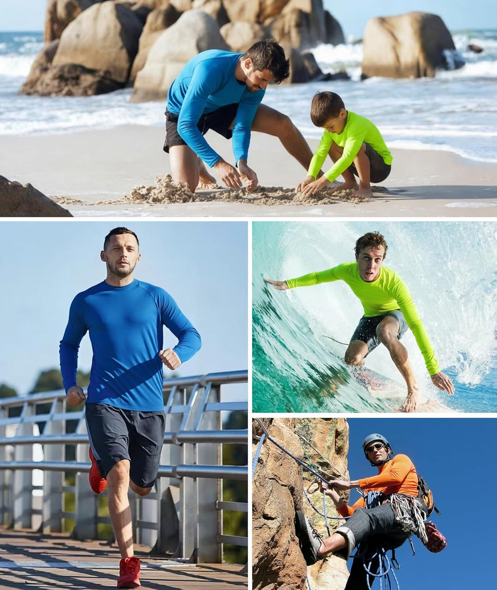 Skiennix Long Sleeve Shirts for Men - UPF 50+ UV Sun Protection | Moisture-Wicking Workout Gear