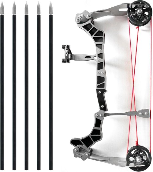 Archery Bow Set Left and Right Hand Compound Bow Hunting Bow Metal Material Catapult RH/LH for Practice Archery