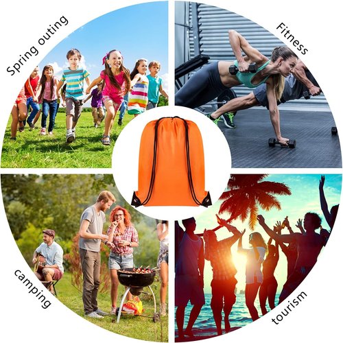 GoodtoU Drawstring Bags - 40 Pack Nylon Cinch Gym Backpacks in 20 Vibrant Colors