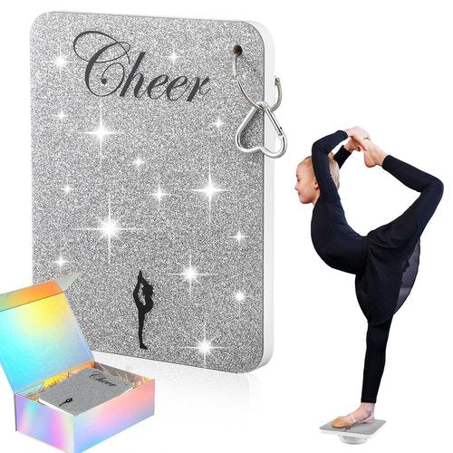 Seenelling Cheer Flyer Stand Training Board, Cheerleading Balance Trainer for Flyer Practice, Non Slip Cheer Training Equipment for Gym or Home(White)