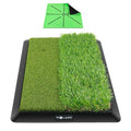 TROLLBIRD Dual-Turf Golf Hitting Mat with Replaceable Velvet Mat Golf Training Accessories for Swing Path Feedback 12.6"x16.5" Golf Practice Trainer Matt for Men Women Kids