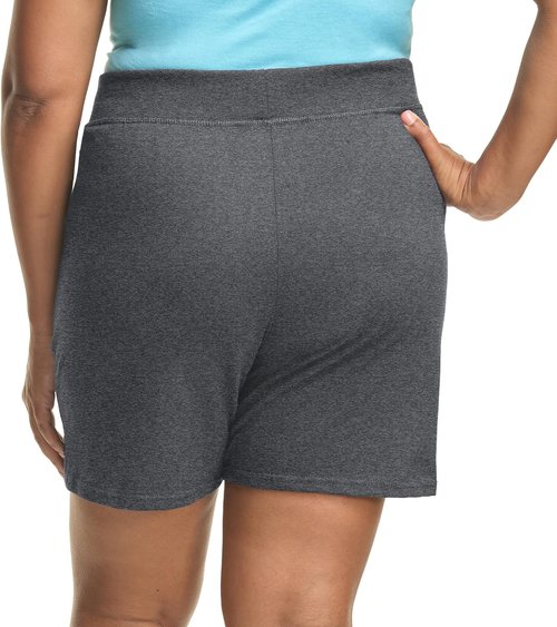 Just My Size Plus Size Cotton Jersey Shorts - Comfortable Pull-On Gym Shorts | 7-Inch Inseam
