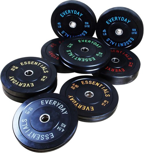 Fitvids Olympic Bumper Plates - Ideal Weight Plates for Weightlifting & Strength Training | Multiple Weights Available