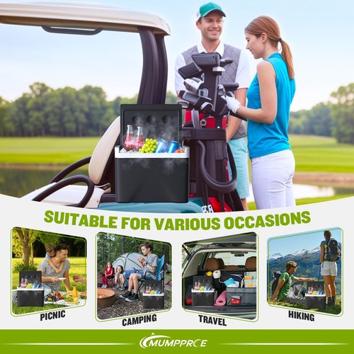 MUMPPRCE Golf Cart Cooler Fits Club Car Precedent Tempo Onward, Club Car Precedent Ice Chest with Mounting Bracket Kit, 48 Hours Cooling Cooler, Universal 6L Large Capacity Ice Chest OEM#102588101
