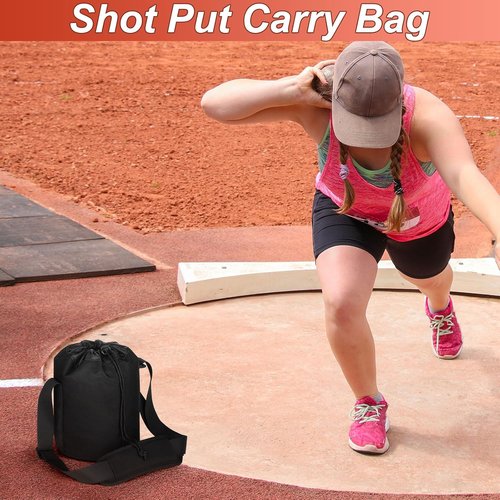 Cosmos Shot Put Carry Bag - Portable Shoulder Bag with Adjustable Strap & Foam Padding for 6-16 LBS Balls