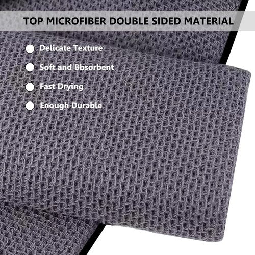 3 Pack Large Golf Towels, 16" x 24" Tri-Fold Portable Microfiber Fabric Waffle Pattern Golf Towel for Golf Bag with Carabiner Clip to Quickly Remove Sand, Mud, Dirt and Sweat