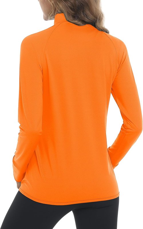 MAGCOMSEN Women's UPF 50+ Lightweight Athletic Jacket - Sun Protection, Full Zip, Long Sleeve, Outdoor Pockets