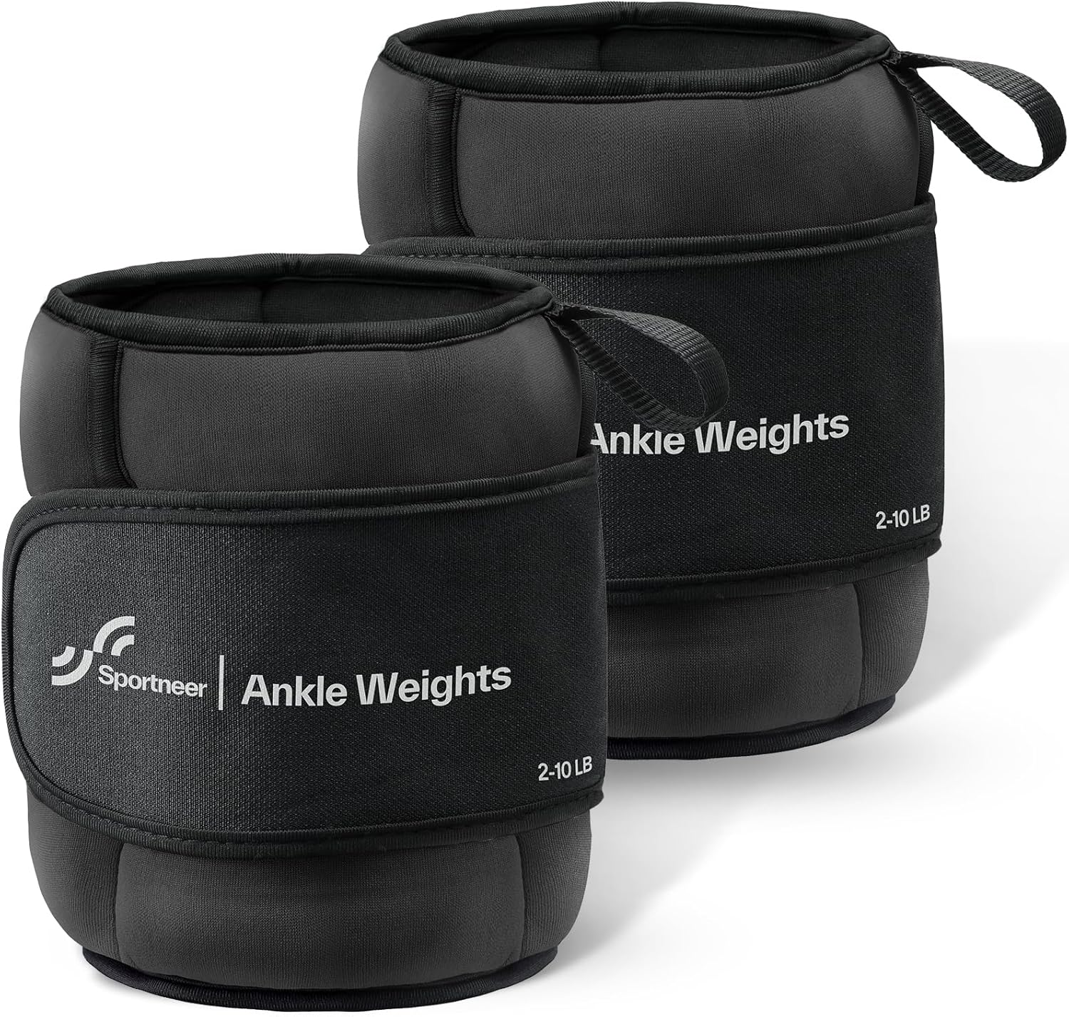 Sportneer Adjustable Ankle Weights - Heavy Leg Weights for Strength Training | 1 Pair, 4-20 LBS