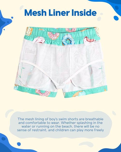 Maamgic Boys Swim Trunks - Stylish Toddler Swim Shorts for Little Boys | Comfortable Bathing Suit