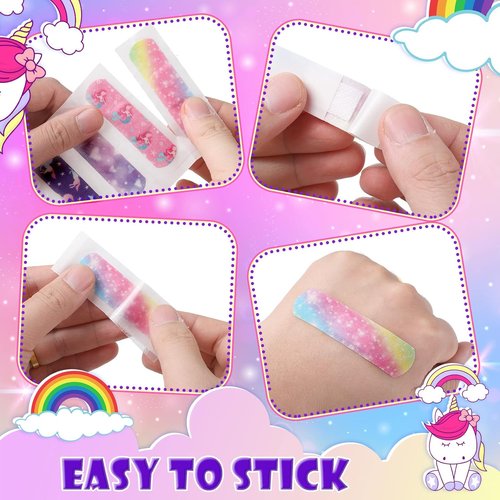 Funtery Kids Fabric Bandages - Flexible Self-Adhesive Wraps for Cuts & Scrapes | Assorted Patterns