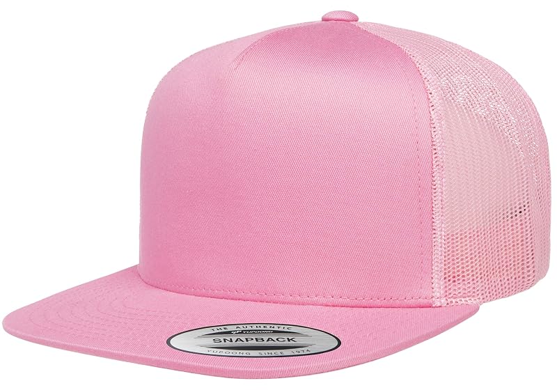 Trucker Cap for Men - Yupoong YP Classics Pink, One Size