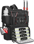 MATEIN Fishing Backpack - 4 Tackle Boxes, Rod Holder, Cooler & Safety Compass | Perfect Gift for Fishermen