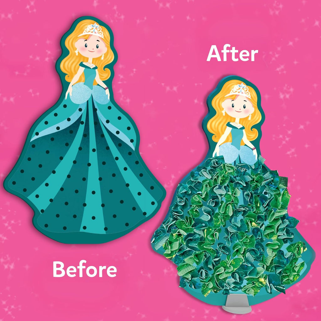 Skillmatics Poke-In Art - Magical Princesses DIY Wood Craft Kit for Kids Ages 4-9 | Mess-Free Creative Fun