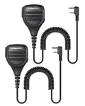 globalptt 2-Pack Handheld Palm Microphone Shoulder Speaker Mic for Global-ptt G0 G5 and Compatible with Rapid Radios Kenwood Radios (K-Type)