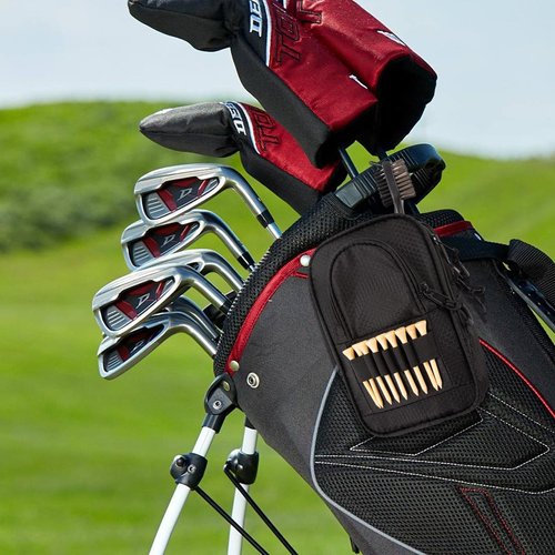 Golf Valuables Pouch for Men, Golf Balls Bag,Store 12-15 Balls,Using Waterproof Honeycomb Material, Holder for Golf Bag, Golf Storage Bags with Multiple Pockets, Golf Bags for Men & Women (Black)