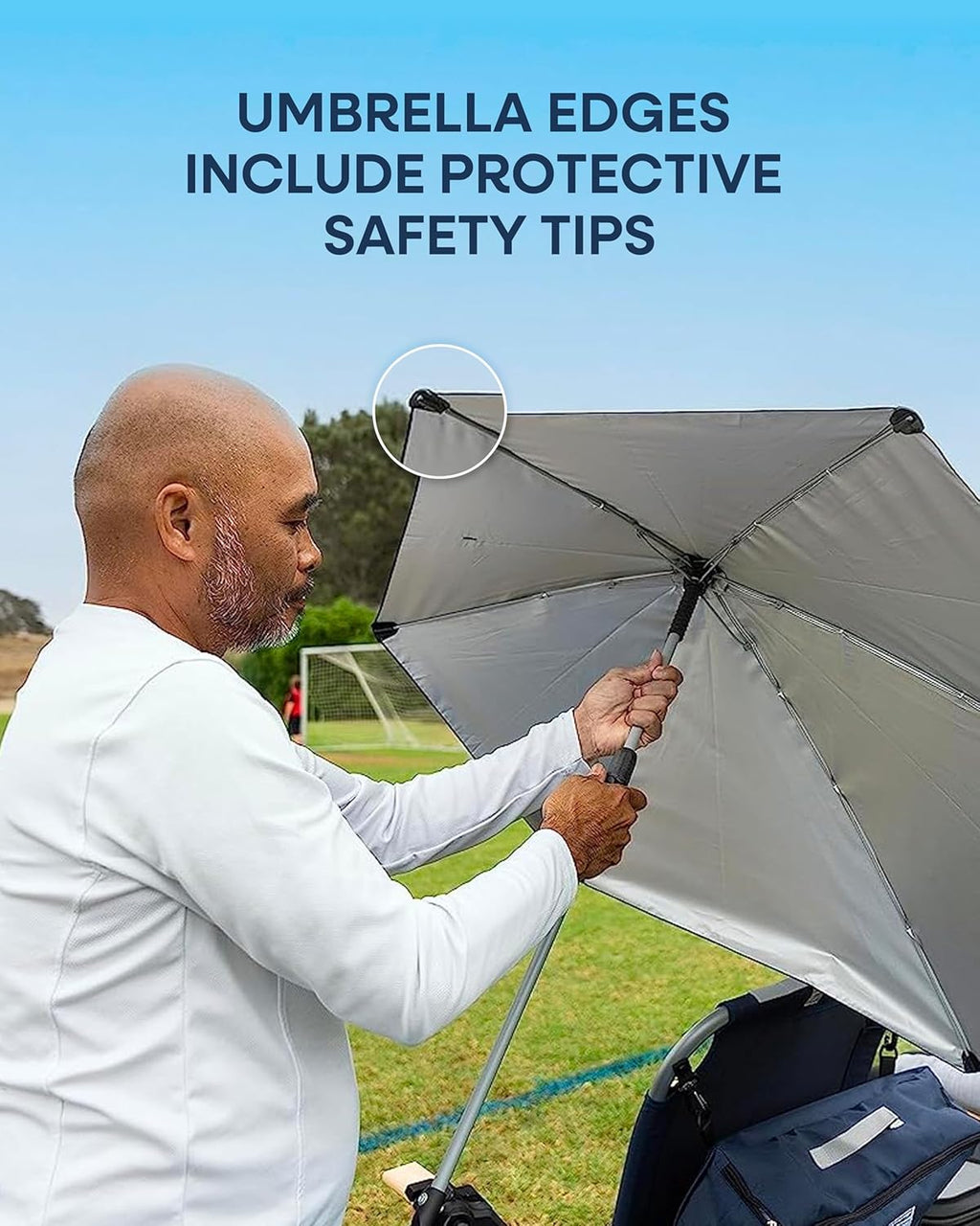 Sport-Brella Outdoor Umbrella - 137cm Diameter, SPF50+ UV Protection for Sun & Rain