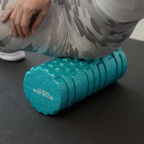 High Density Foam Roller by [Brand Name] - Deep Tissue Massager for Back & Leg Muscles - 13" Turquoise