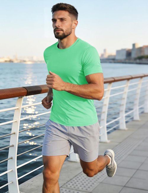 MAGCOMSEN Men's UPF 50+ Quick-Dry Athletic T-Shirt | Performance Swim & Workout Tee
