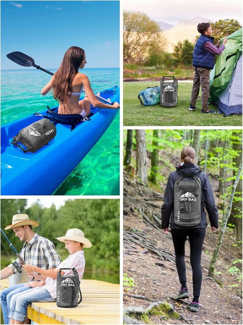 HEETA Waterproof Dry Bag - Lightweight Roll Top Storage for Travel, Swimming & Kayaking | 5L/10L/20L/30L/40L