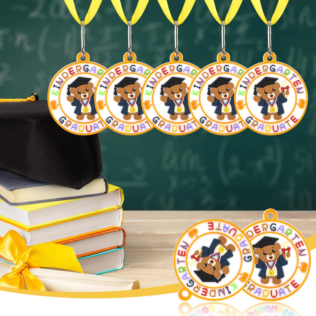Hedeey Kindergarten Graduation Medal for Kids Preschool Pre-k Graduation Award Medals with Neck Ribbon for School Student Graduation Party Gifts Favors(24 Pcs, 2 Inch)