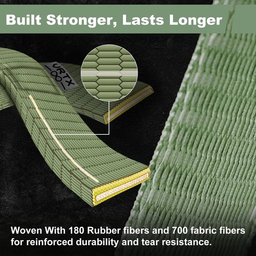 VRTX Stretch Straps for Exercise | Yoga & Pilates Stretching Bands w/ 7 Loops | Resistance Bands for Fitness Workout, Home Gym, Physical Therapy | Soft Mesh Cloth, Durable – Light (6.6-22lbs)