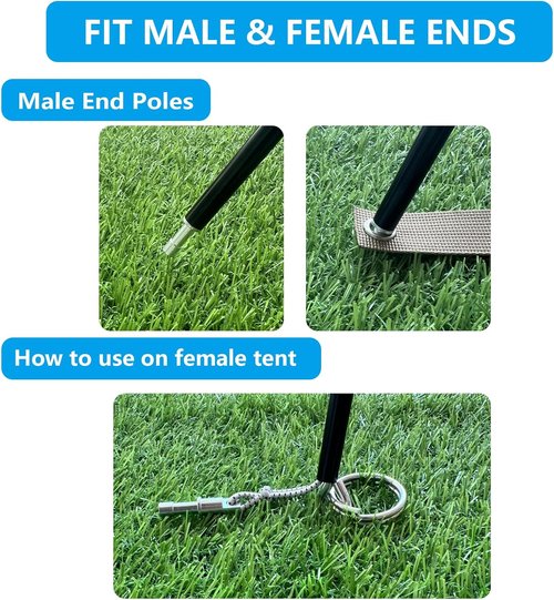 7001 T6 Aluminum Tent Poles Replacement - Lightweight Repair Kit for Camping & Hiking (20ft, 0.4in)