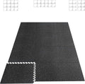 HAPBEAR Exercise Equipment Mats - 12 Pcs High-Density Rubber Interlocking Tiles | 48 Sq Ft, 24x24in Heavy-Duty Treadmill Mat for Home Gym