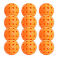 U-BRIO Pickleball Balls, 40 Holes Outdoor Pickleball Balls Orange 12 Pack High Bounce Stable Trajectory Stylish Durable Crack-Resistant Pickleballs.