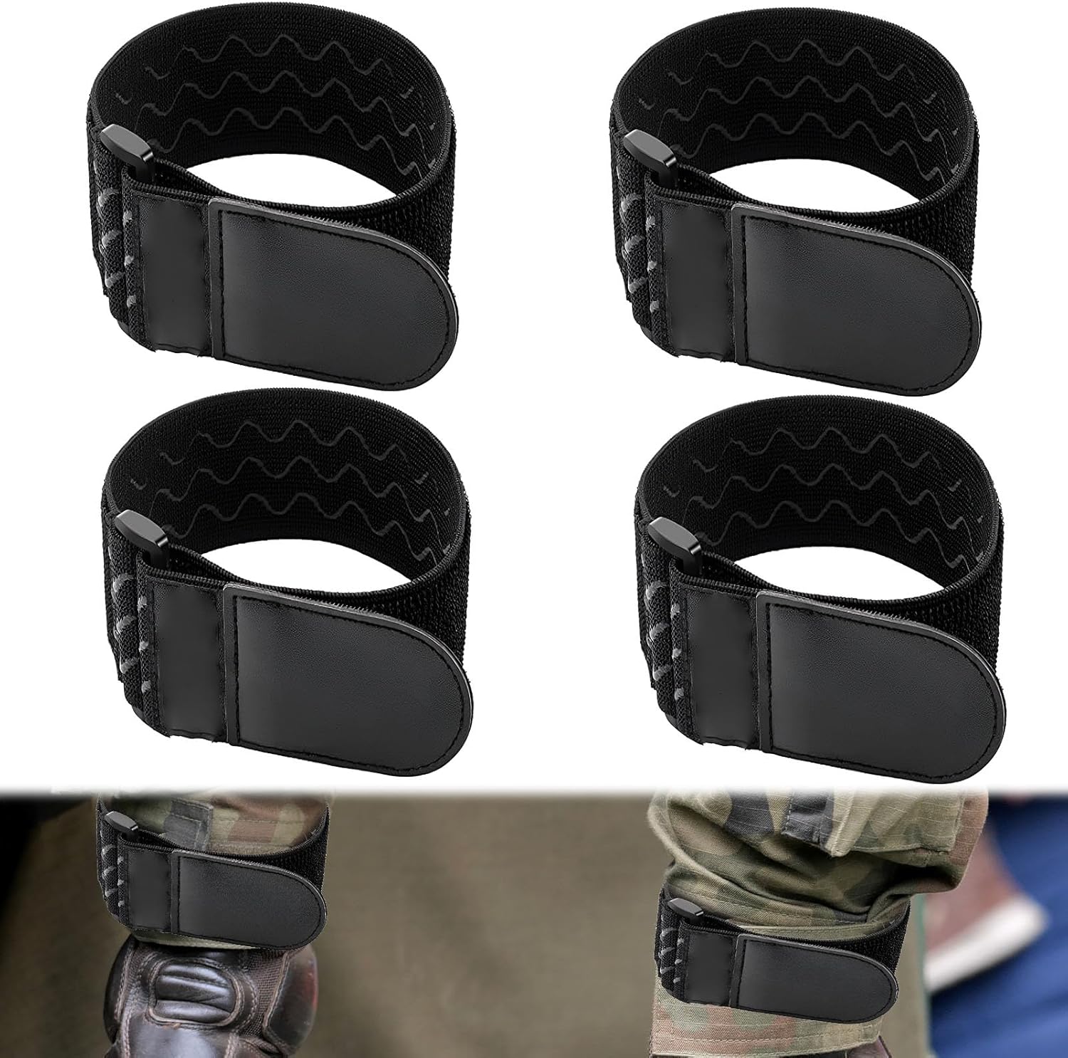 Skiennix Adjustable Elastic Boot Straps - Non-Slip Ankle Bands for Cowboy Boots | Durable & Comfortable