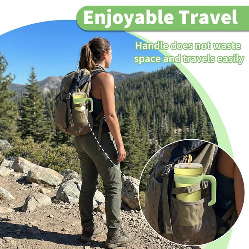 30 oz Tumbler Handle for Frost Buddy Togo Buddy, Anti Slip and Easy to Carry Travel Mug Grip for Frost to Go Buddy Tumbler, Suitable for Driving, Outdoor & Office Use (Green)