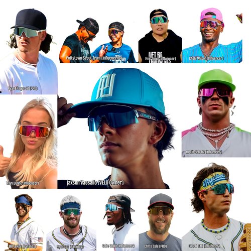 VELO Shades – Changeup – Baseball/Softball Sunglasses – By Jax of The Bullpen Training (Gen2, Cotton Candy - Metallic, Sml Adlt/Youth)