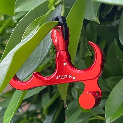 Archery Bow Release - 4-Finger Adjustable Sensitivity Thumb Aid | 360° Rotatable Head for Hunting & Target Practice (Camouflage)