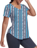 Skiennix Short Sleeve Workout Shirt - Loose Fit V-Neck Exercise Top for Yoga & Gym | Dry Fit, Comfortable