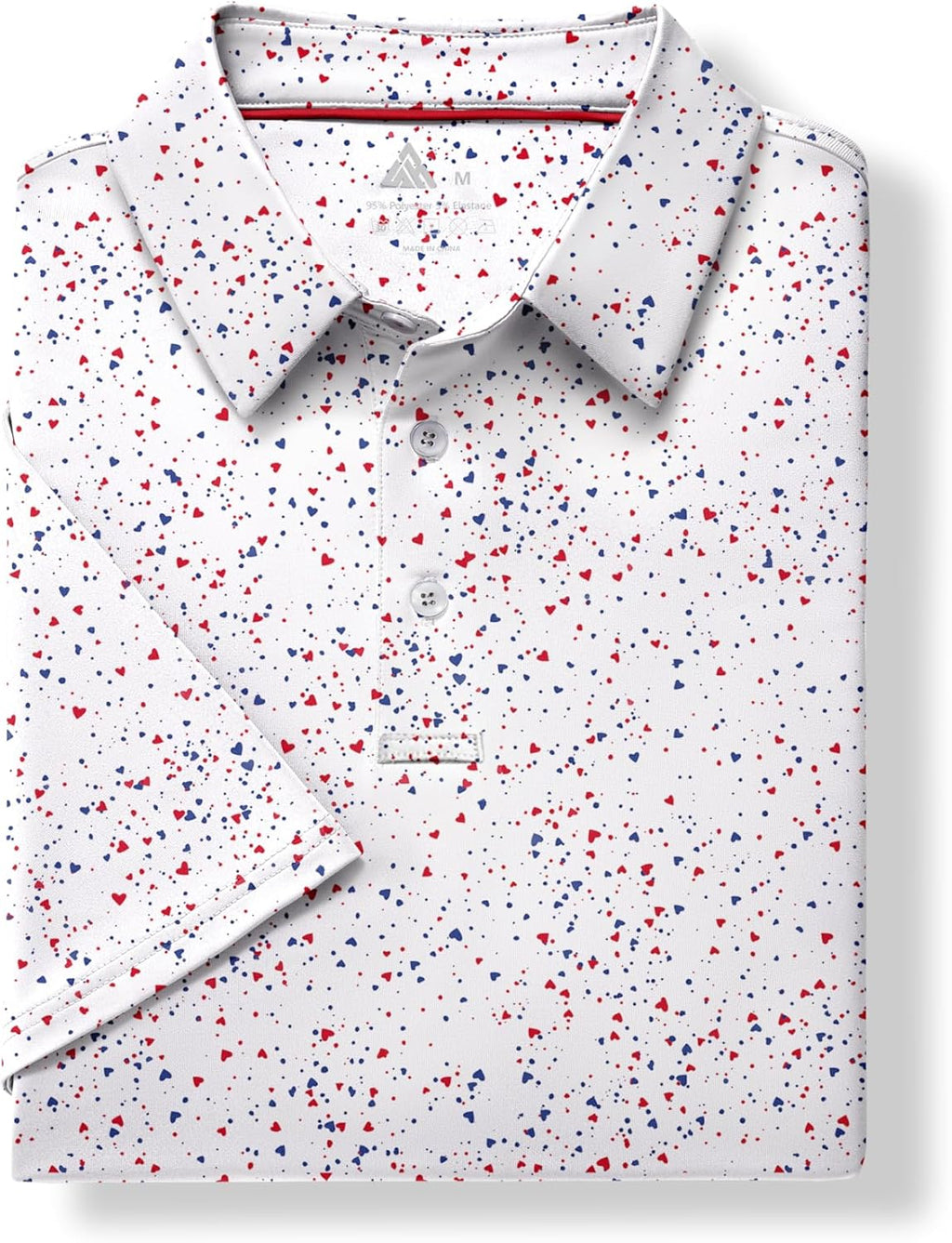 ZITY Men's Golf Polo Shirt - Short Sleeve Moisture-Wicking Performance | Casual Print Patterns