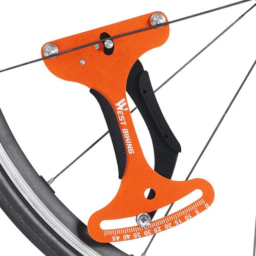 ANGGOER Spoke Tension Meter, Aluminum Alloy Bicycle Wheel Tool, Wire Tension Adjustment Tool Bike Accessory for Bicycle Wheel Spokes Manufacturing Or Correction (Yellow)