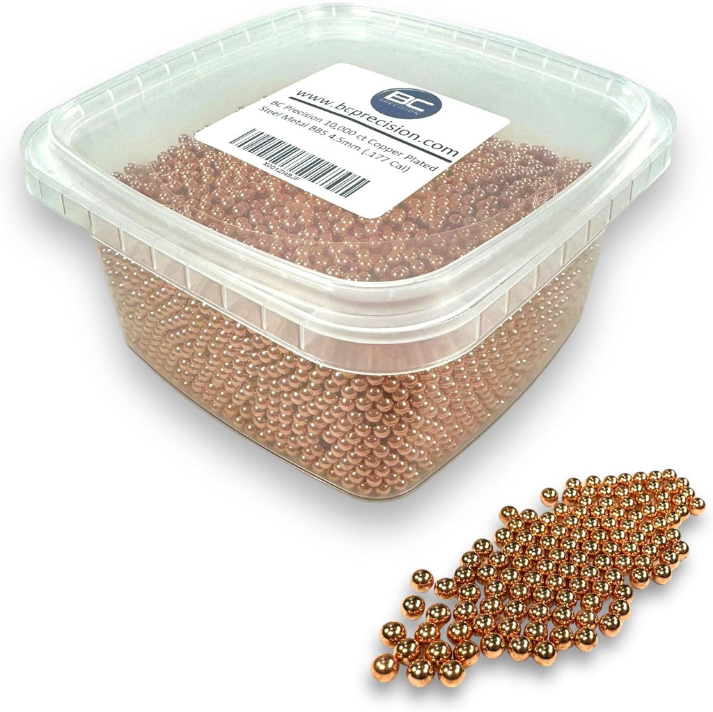 BC Precision Silver Zinc & Copper Plated BBS - Premium Match Grade .177 Cal 4.5mm for Target Shooting