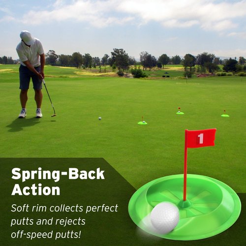 GoSports Pure Putt Challenge Putting Cups 3 Pack - Practice Putting Indoors & Outdoors