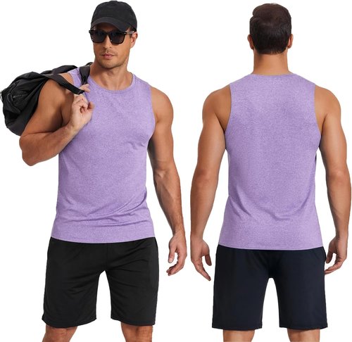 COOFANDY Men's Dry Fit Workout Tank Top - Sleeveless Athletic Shirt with UPF 50+ Protection | Summer Gym Essential