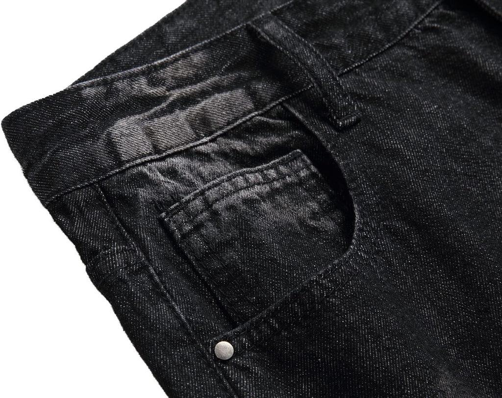Skiennix Men’s Ripped Jeans - Slim Fit Straight Leg Denim Pants with Distressed Holes