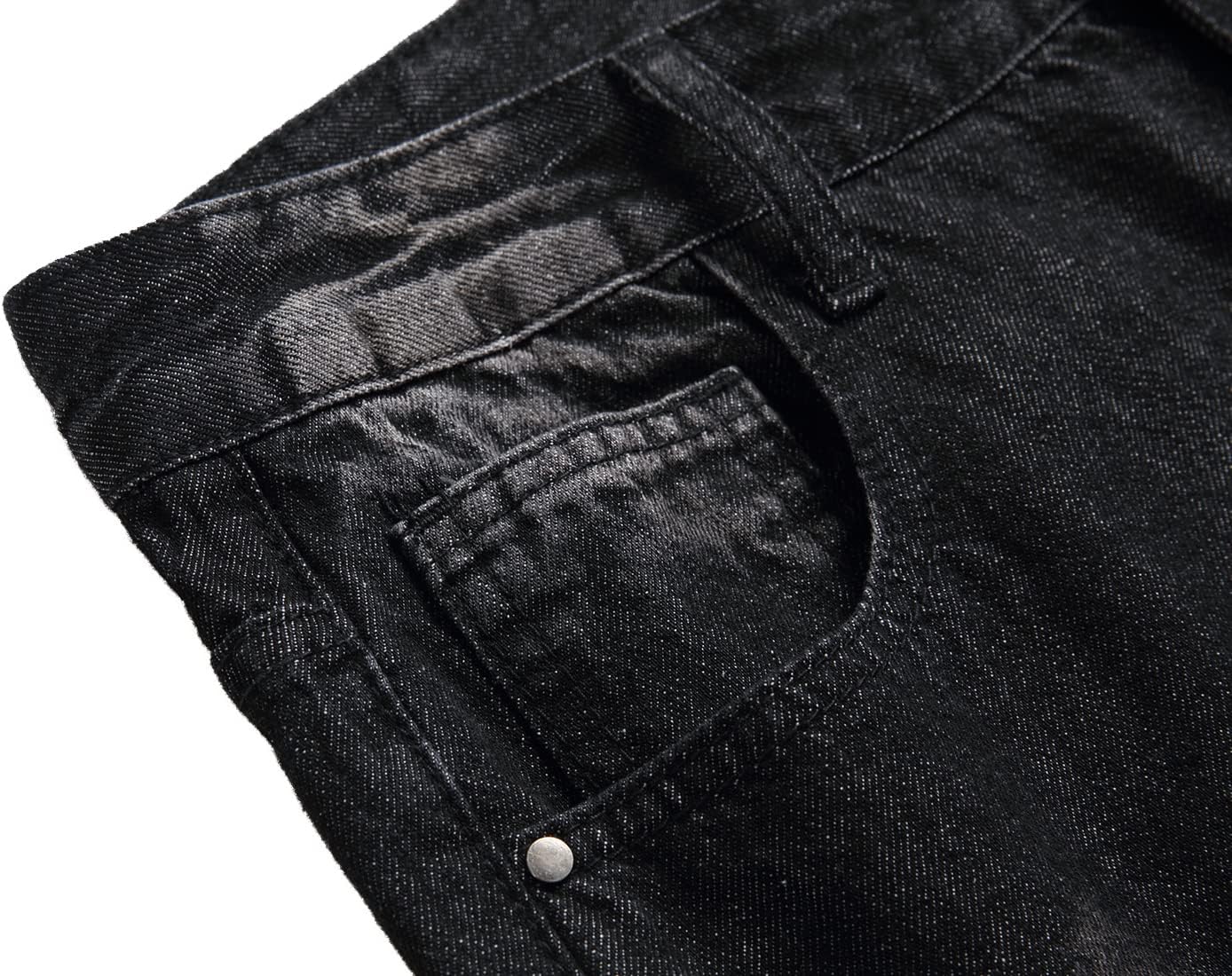 Skiennix Men’s Ripped Jeans - Slim Fit Straight Leg Denim Pants with Distressed Holes