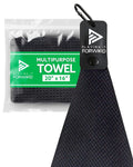 Playing It Forward Magnetic Multi Sport Microfiber Towel for Gym, Running, Tennis, Workout, Golf Bags, Strong Magnet Hold, Gym Towels, Magnetic Golf Towels, Fast Drying, Men & Women, Black