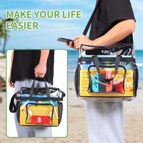 MAYTREE Clear Stadium Bag - Perfect for Concerts, Festivals, and Sports Events | Durable & Spacious