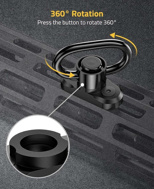 CVLIFE Sling Swivel Mount - 1.25" Traditional Two-Point Sling Attachment for Enhanced Stability