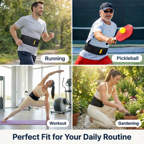 Breathable Back Brace for Lower Back Pain Relief – Lightweight 3D Air-Mesh Lumbar Support Belt with Dual-Adjust Pulley System – Ventilated Low-Profile Design for Sciatica, Herniated Disc, Driving & All-Day Wear
