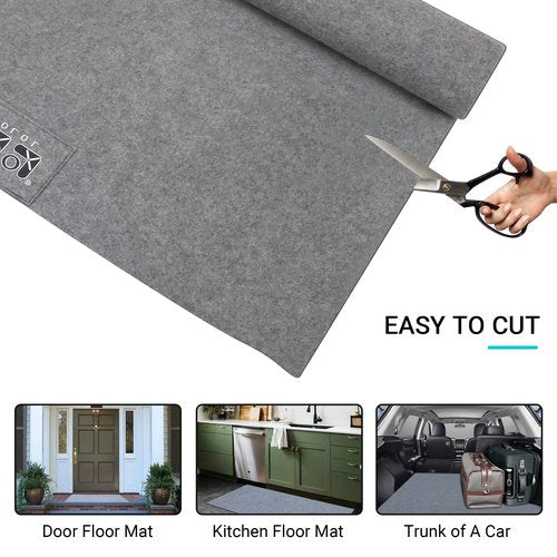 10L0L Golf Cart Parking Garage Floor Mats, 8.85 Ft x 5.0 Ft Oil Absorbent Floor Mat for Yamaha, EZGO, Club Car, ICON, Advanced EV, ATV
