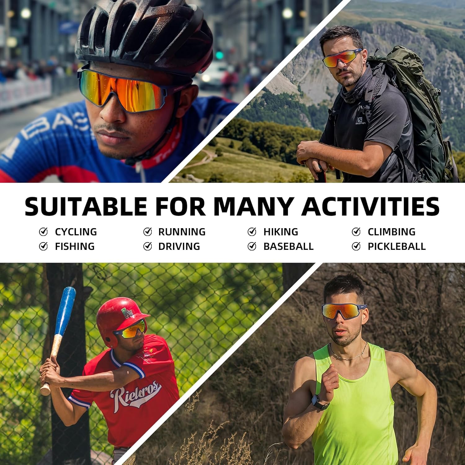 ROCKBROS Polarized Sunglasses - UV Protection Cycling Shades for Men & Women