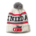 AMERICAN NEEDLE Unisex Diet Coke Pillow Line Beanie Pom Cap (23012B-DCOKE-SILV) Silver